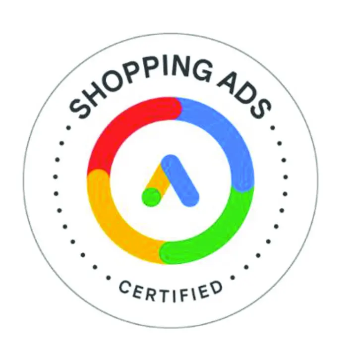 Google Shopping Ads-Zertifizierungsabzeichen zeigt Quint Medias Marketing-Zertifizierung