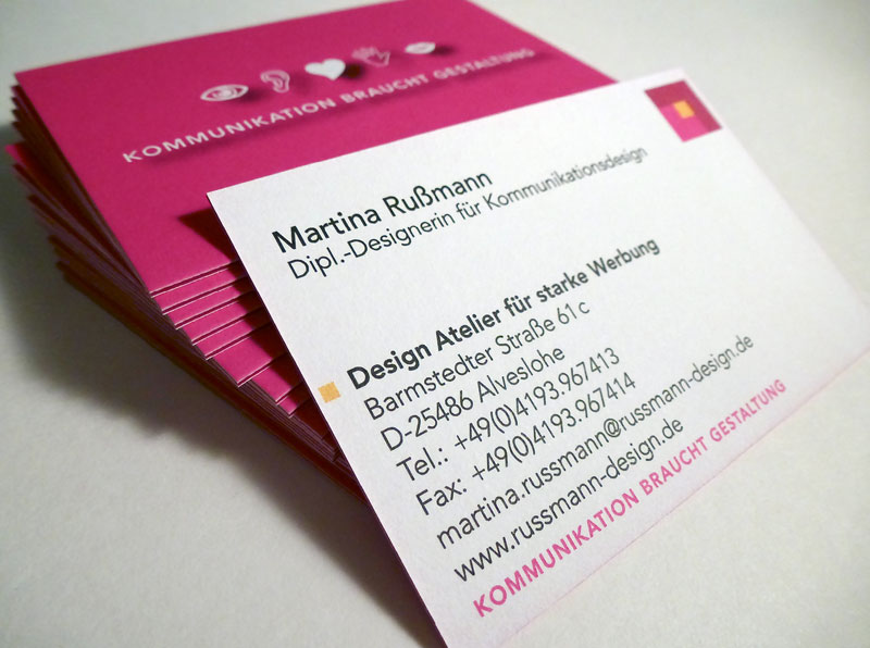 Visitenkarten-Gestaltung Martina Rußmann